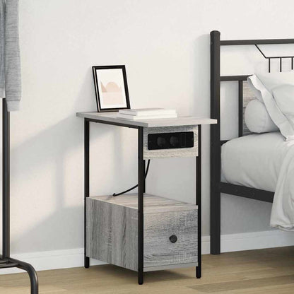 Nachttisch Grau Sonoma 60 x 30 x 61 cm Holzwerkstoff