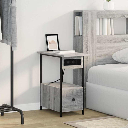 Nachttisch Grau Sonoma 60 x 30 x 61 cm Holzwerkstoff