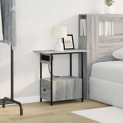 Nachttisch Grau Sonoma 60 x 30 x 61 cm Holzwerkstoff