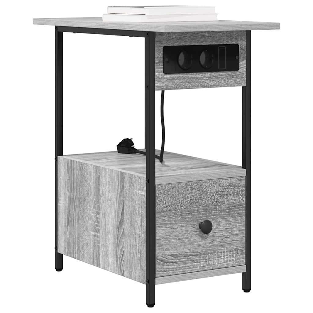 Nachttisch Grau Sonoma 60 x 30 x 61 cm Holzwerkstoff