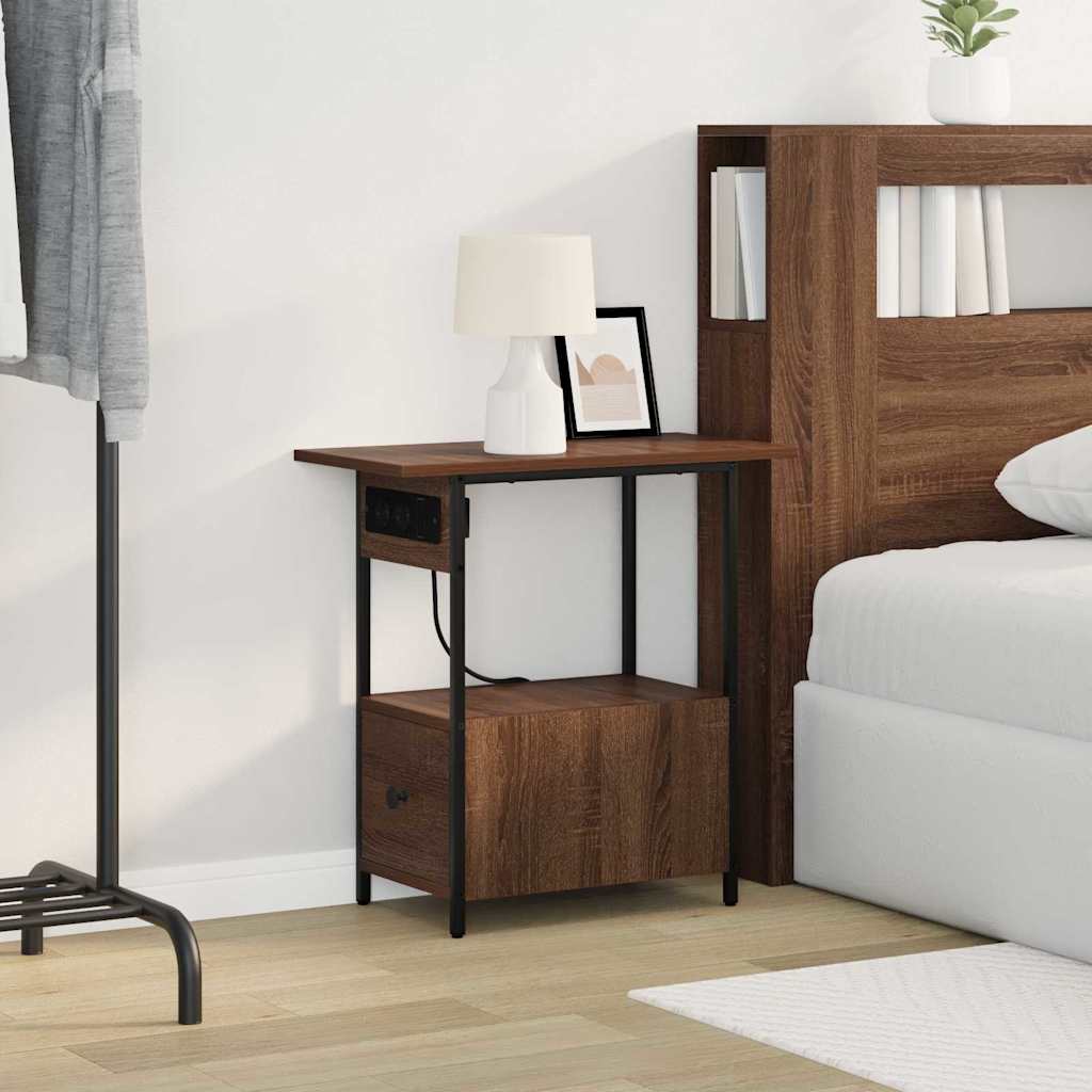Nachttisch Braune Eiche 60 x 30 x 61 cm Holzwerkstoff
