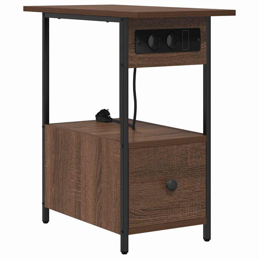 Nachttisch Braune Eiche 60 x 30 x 61 cm Holzwerkstoff