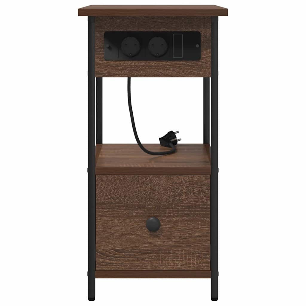 Nachttisch Braune Eiche 60 x 30 x 61 cm Holzwerkstoff