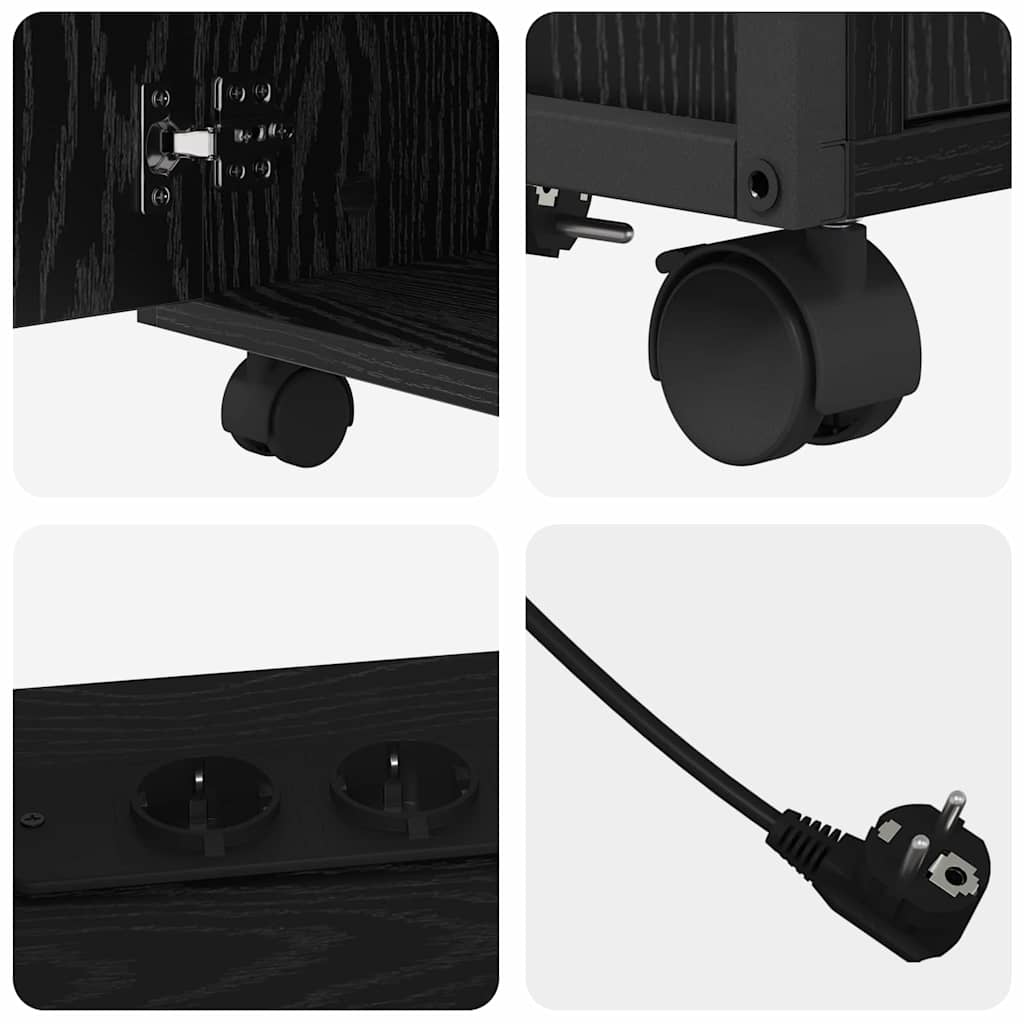 Büroschrank Schwarze Eiche 61 x 46 x 67 cm Holzwerkstoff