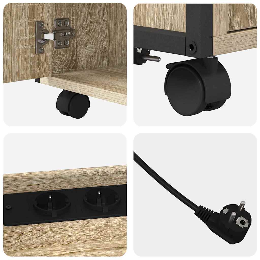 Büroschrank mit Rad Sonoma Eiche 61 x 46 x 67 cm Holzwerkstoff