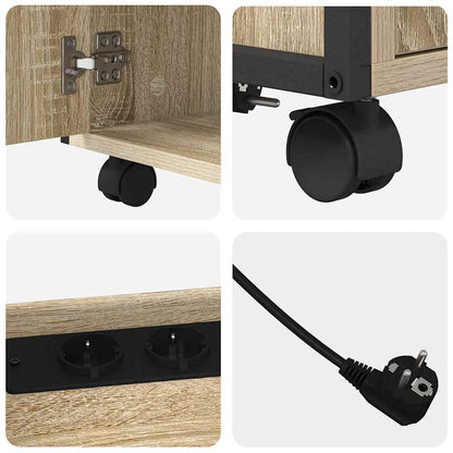 Büroschrank mit Rad Sonoma Eiche 61 x 46 x 67 cm Holzwerkstoff