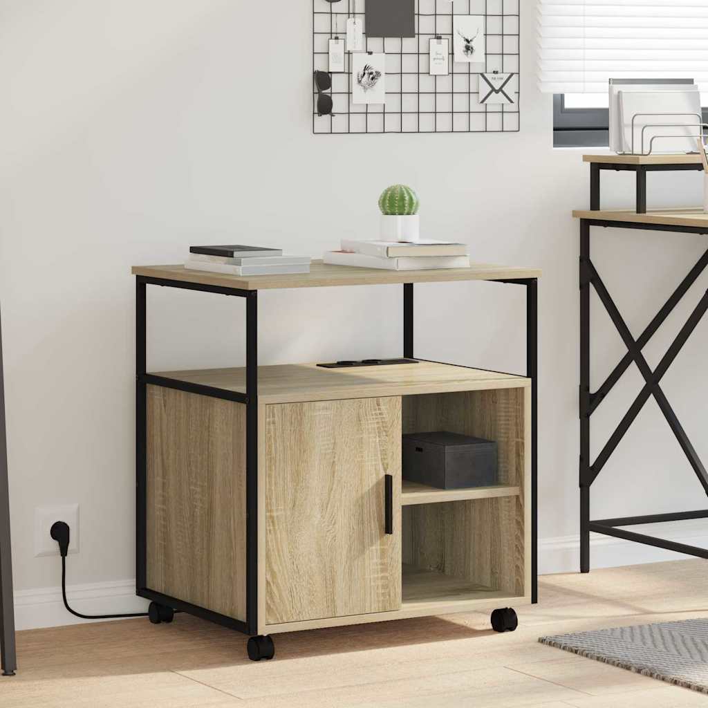 Büroschrank mit Rad Sonoma Eiche 61 x 46 x 67 cm Holzwerkstoff