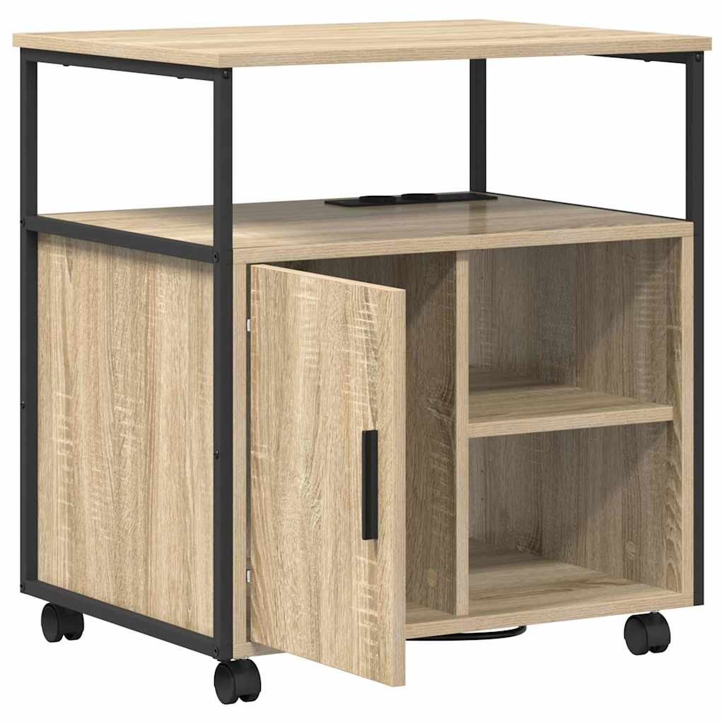 Büroschrank mit Rad Sonoma Eiche 61 x 46 x 67 cm Holzwerkstoff