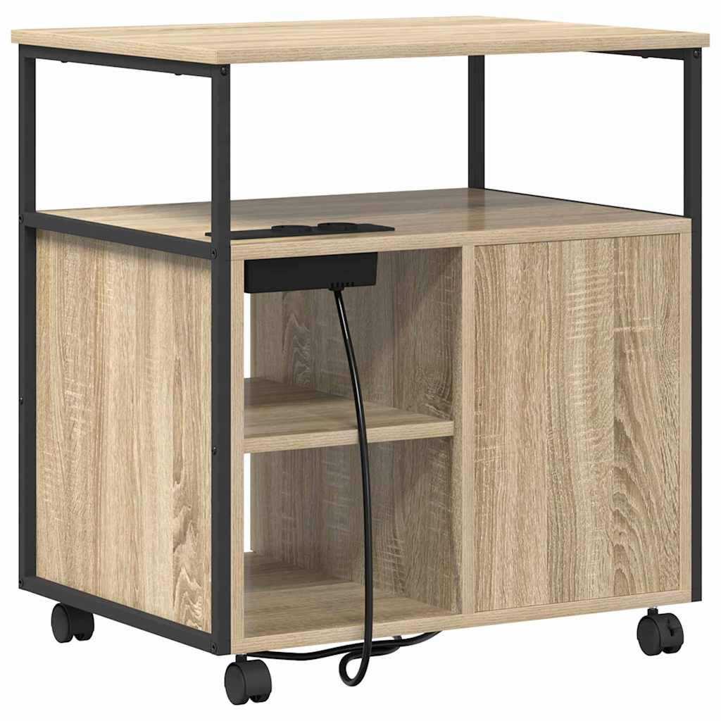 Büroschrank mit Rad Sonoma Eiche 61 x 46 x 67 cm Holzwerkstoff