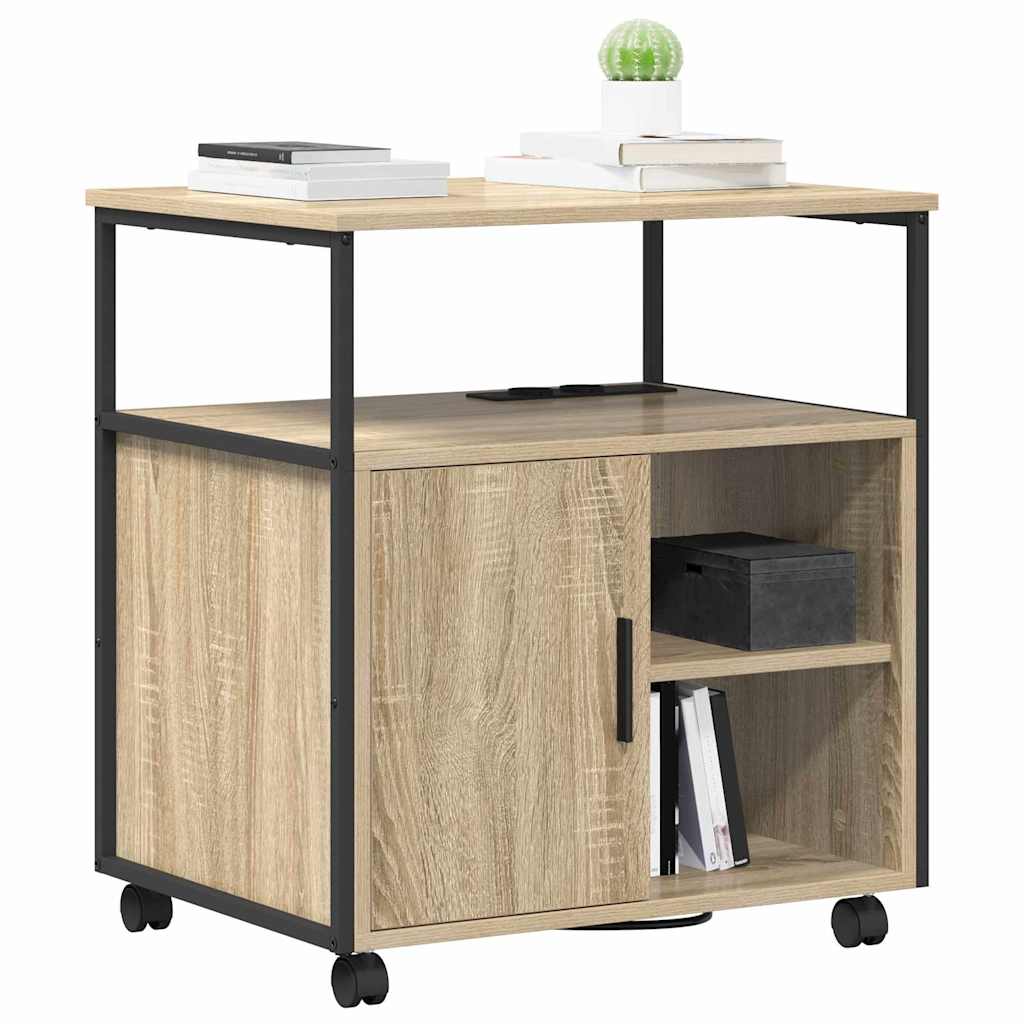 Büroschrank mit Rad Sonoma Eiche 61 x 46 x 67 cm Holzwerkstoff
