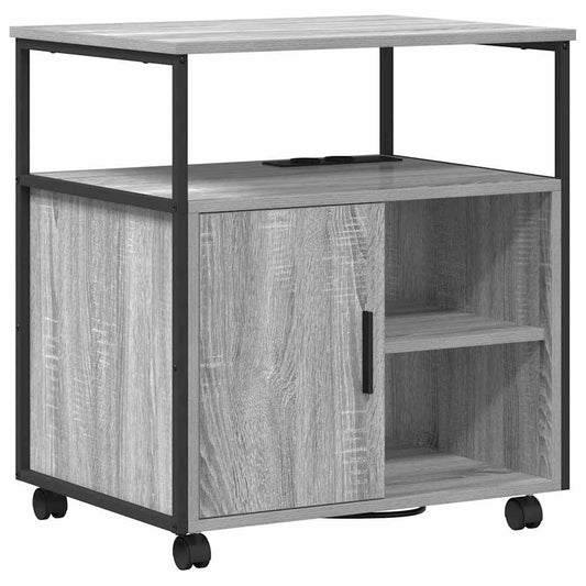 Büroschrank mit Rad Grau Sonoma 61 x 46 x 67 cm Holzwerkstoff
