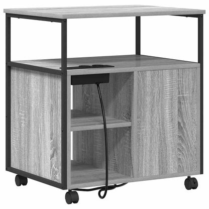 Büroschrank mit Rad Grau Sonoma 61 x 46 x 67 cm Holzwerkstoff