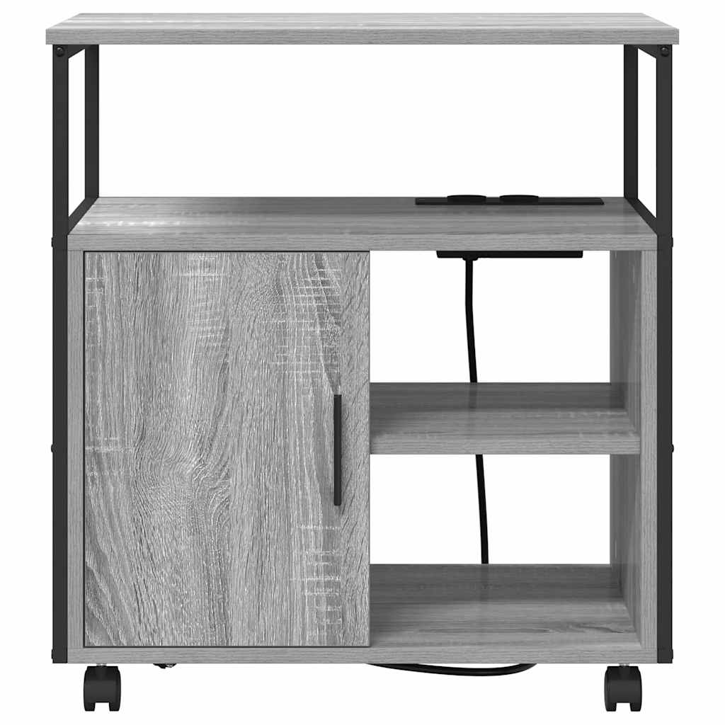 Büroschrank mit Rad Grau Sonoma 61 x 46 x 67 cm Holzwerkstoff