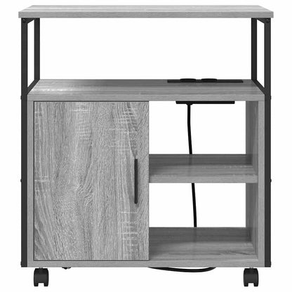 Büroschrank mit Rad Grau Sonoma 61 x 46 x 67 cm Holzwerkstoff