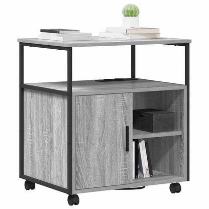 Büroschrank mit Rad Grau Sonoma 61 x 46 x 67 cm Holzwerkstoff