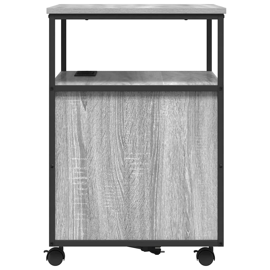 Büroschrank mit Rad Grau Sonoma 61 x 46 x 67 cm Holzwerkstoff