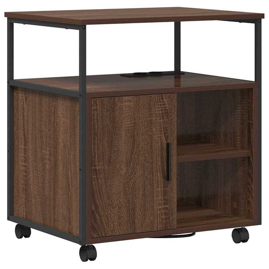 Büroschrank mit Rad Braune Eiche 61 x 46 x 67 cm Holzwerkstoff