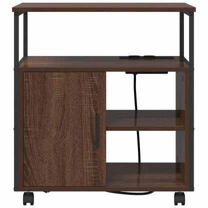 Büroschrank mit Rad Braune Eiche 61 x 46 x 67 cm Holzwerkstoff