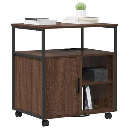 Büroschrank mit Rad Braune Eiche 61 x 46 x 67 cm Holzwerkstoff
