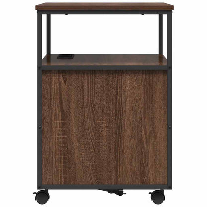 Büroschrank mit Rad Braune Eiche 61 x 46 x 67 cm Holzwerkstoff