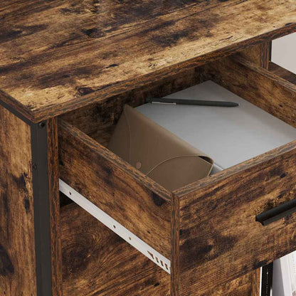 Büroschrank mit Rad Räuchereiche 76 x 41 x 72 cm Holzwerkstoff