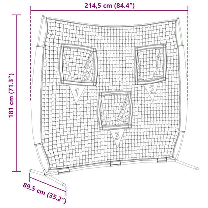 Baseball & Softball Schwarz 214.5 x 89.5 x 181 cm Polyester