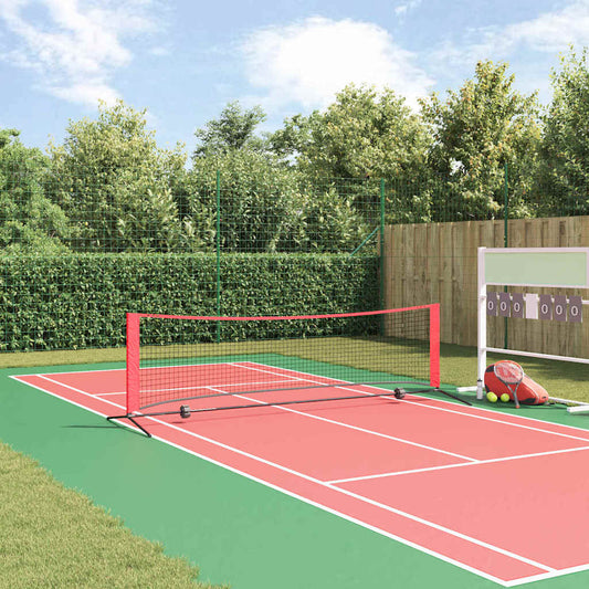 Tennisnetz Falten Schwarz und rot 301 x 90.5 x 87 cm Polyester