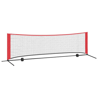 Tennisnetz Falten Schwarz und rot 301 x 90.5 x 87 cm Polyester