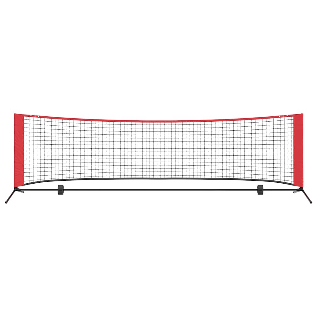 Tennisnetz Falten Schwarz und rot 301 x 90.5 x 87 cm Polyester