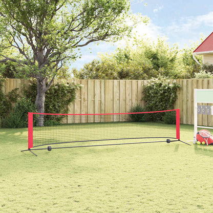 Tennisnetz Falten Schwarz und rot 396 x 92 x 87 cm Polyester