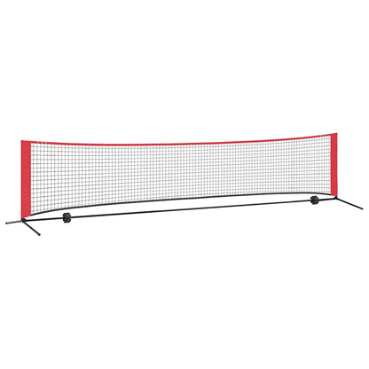 Tennisnetz Falten Schwarz und rot 396 x 92 x 87 cm Polyester