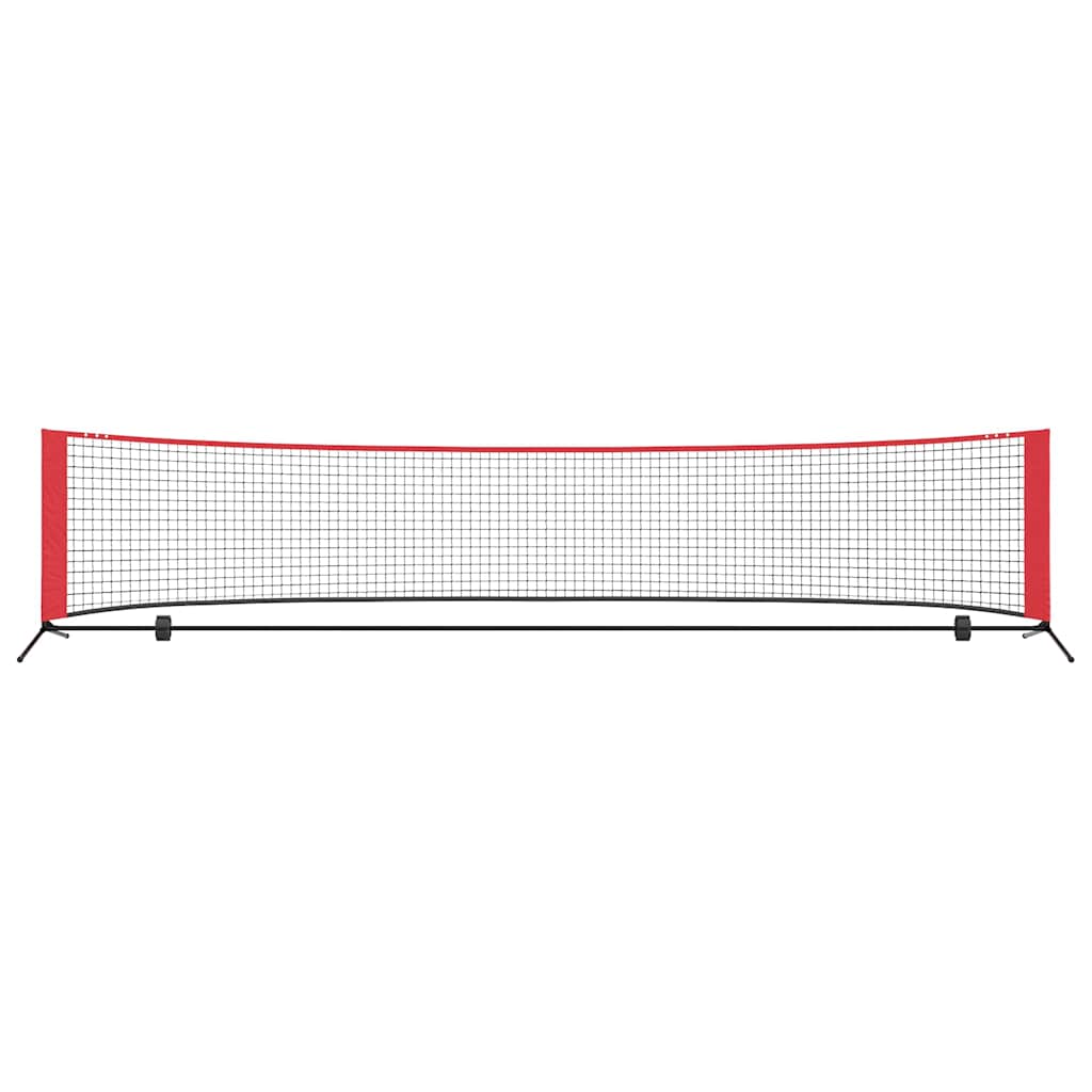 Tennisnetz Falten Schwarz und rot 396 x 92 x 87 cm Polyester