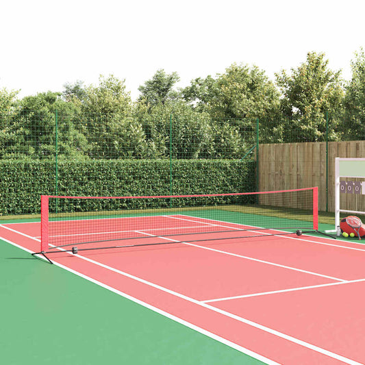 Tennisnetz Falten Schwarz und rot 494.5 x 90 x 87 cm Polyester