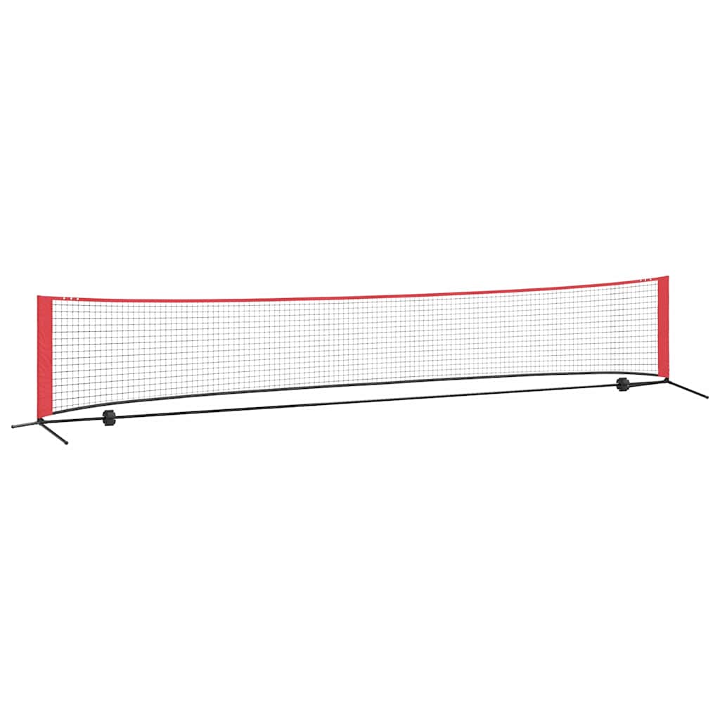 Tennisnetz Falten Schwarz und rot 494.5 x 90 x 87 cm Polyester