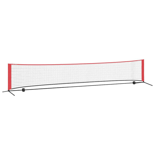 Tennisnetz Falten Schwarz und rot 494.5 x 90 x 87 cm Polyester