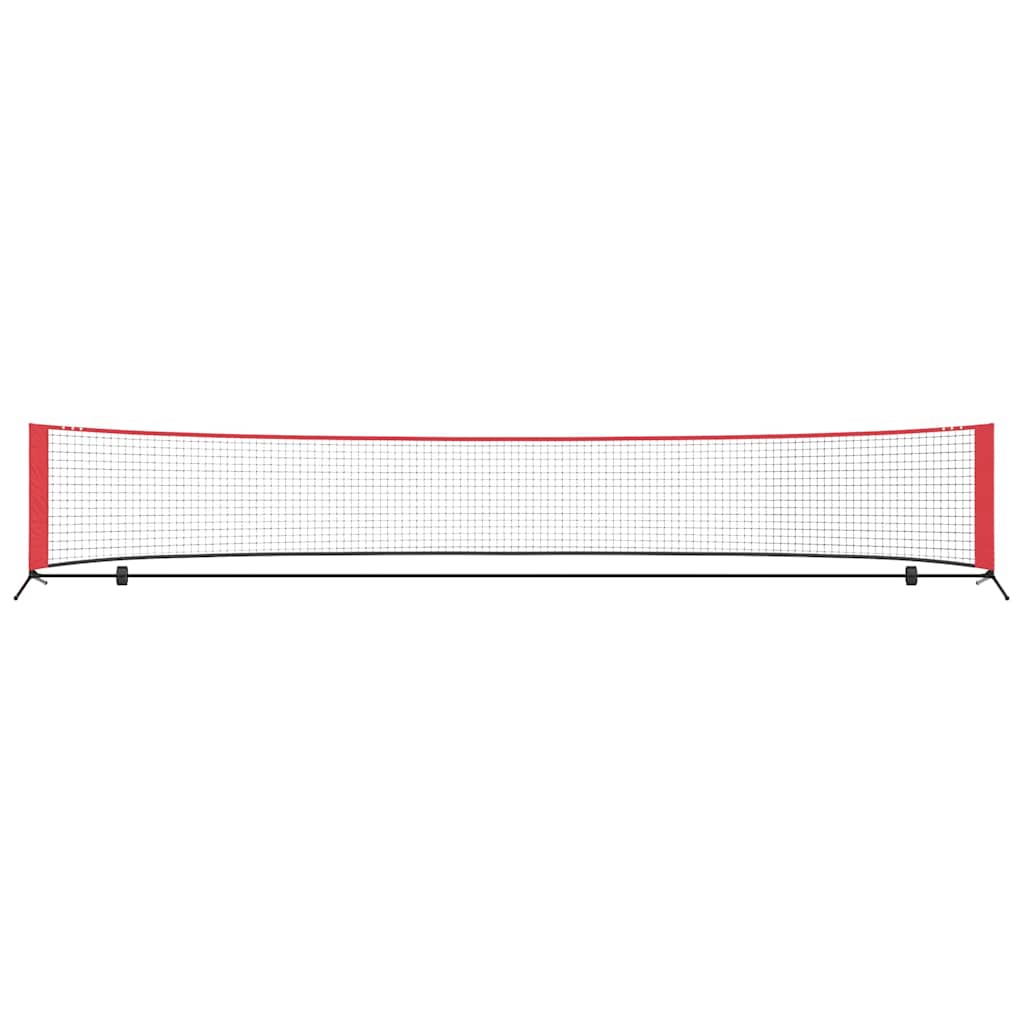 Tennisnetz Falten Schwarz und rot 494.5 x 90 x 87 cm Polyester