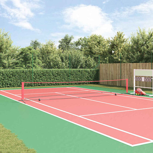 Tennisnetz Falten Schwarz und rot 595 x 90.5 x 87 cm Polyester