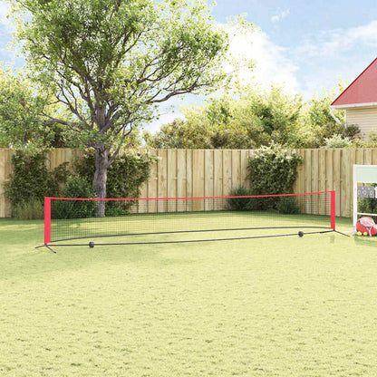 Tennisnetz Falten Schwarz und rot 595 x 90.5 x 87 cm Polyester