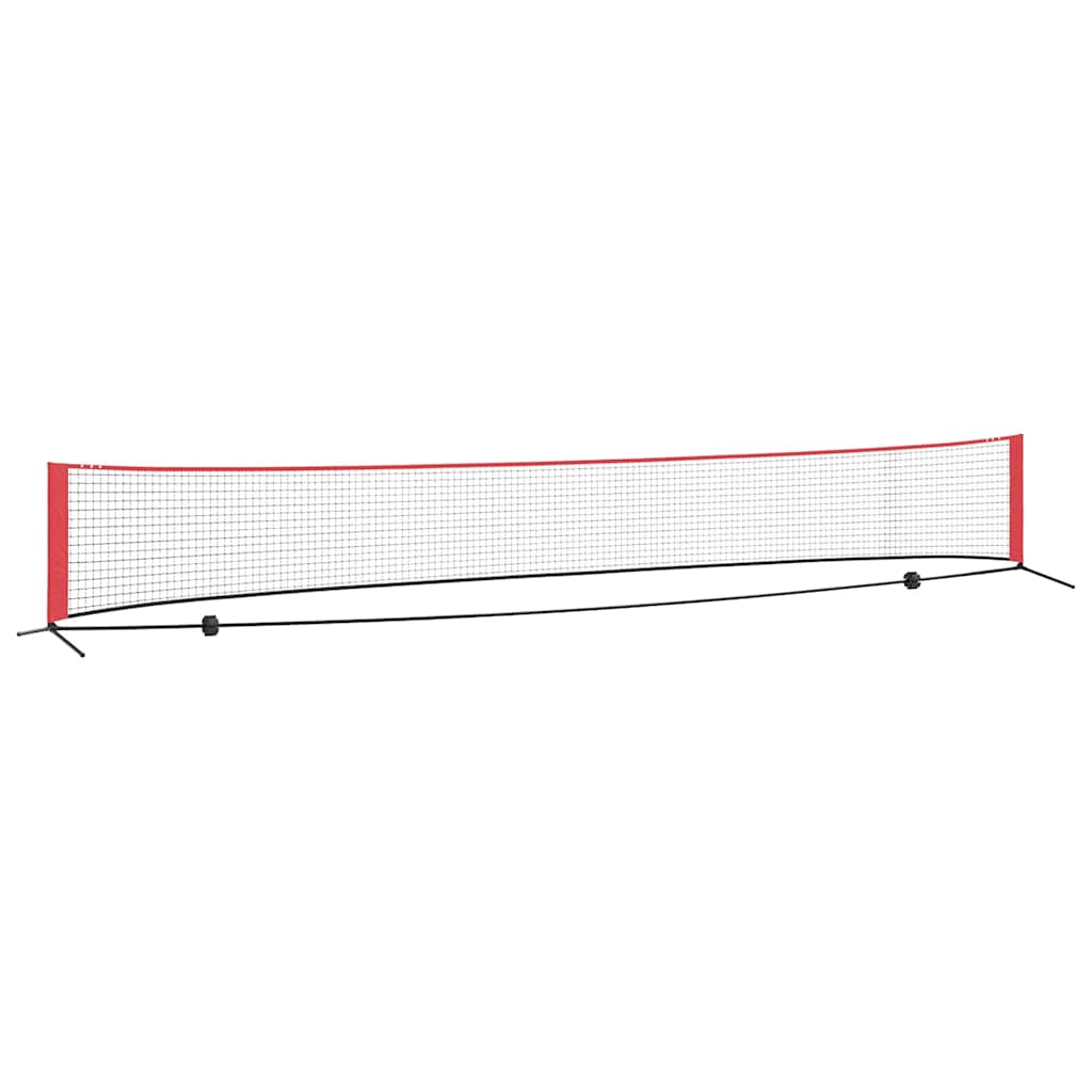 Tennisnetz Falten Schwarz und rot 595 x 90.5 x 87 cm Polyester