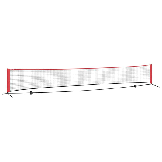 Tennisnetz Falten Schwarz und rot 595 x 90.5 x 87 cm Polyester