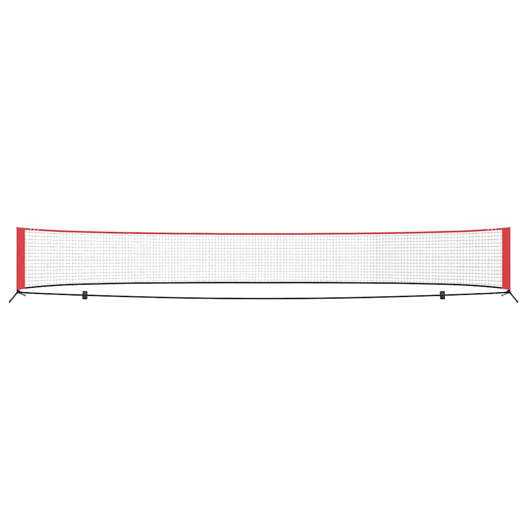 Tennisnetz Falten Schwarz und rot 595 x 90.5 x 87 cm Polyester