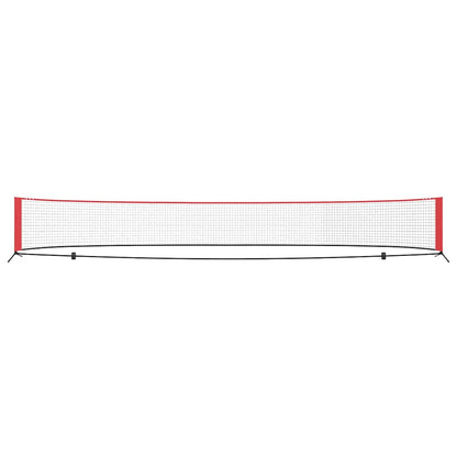 Tennisnetz Falten Schwarz und rot 595 x 90.5 x 87 cm Polyester