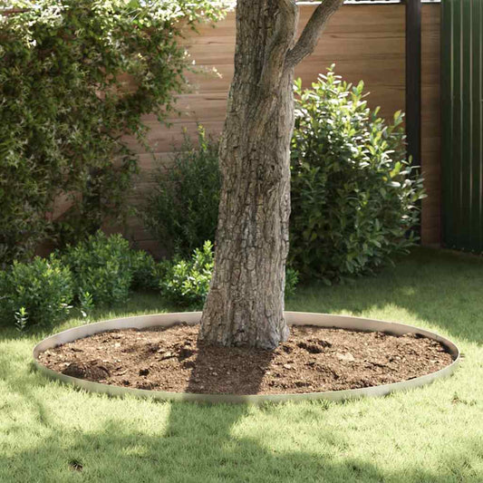 Rasenrand 4 pcs Silber 450 x 10 cm Edelstahl