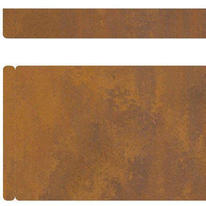 Rasenrand Rostig 450 x 10 cm Witterungsbeständiger Stahl