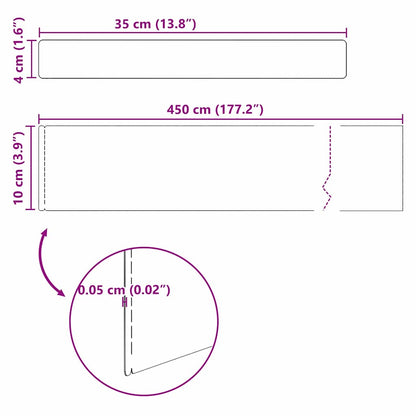 Rasenrand Rostig 450 x 10 cm Witterungsbeständiger Stahl