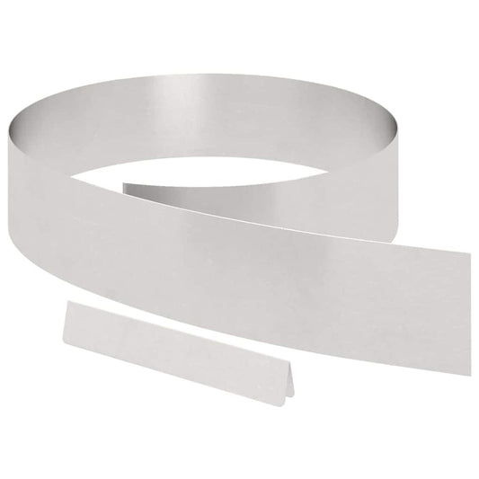 Rasenrand Silber 450 x 15 cm Edelstahl