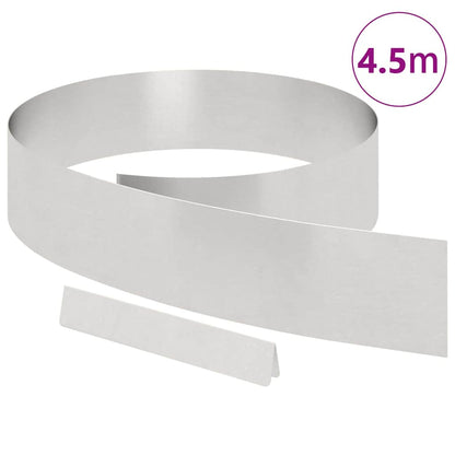 Rasenrand Silber 450 x 15 cm Edelstahl