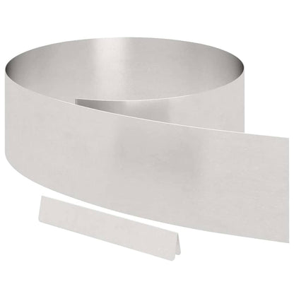 Rasenrand Silber 450 x 20 cm Edelstahl