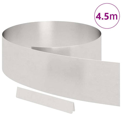Rasenrand Silber 450 x 20 cm Edelstahl