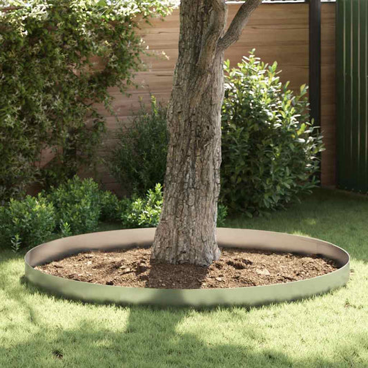 Rasenrand Silber 450 x 20 cm Verzinkter Stahl